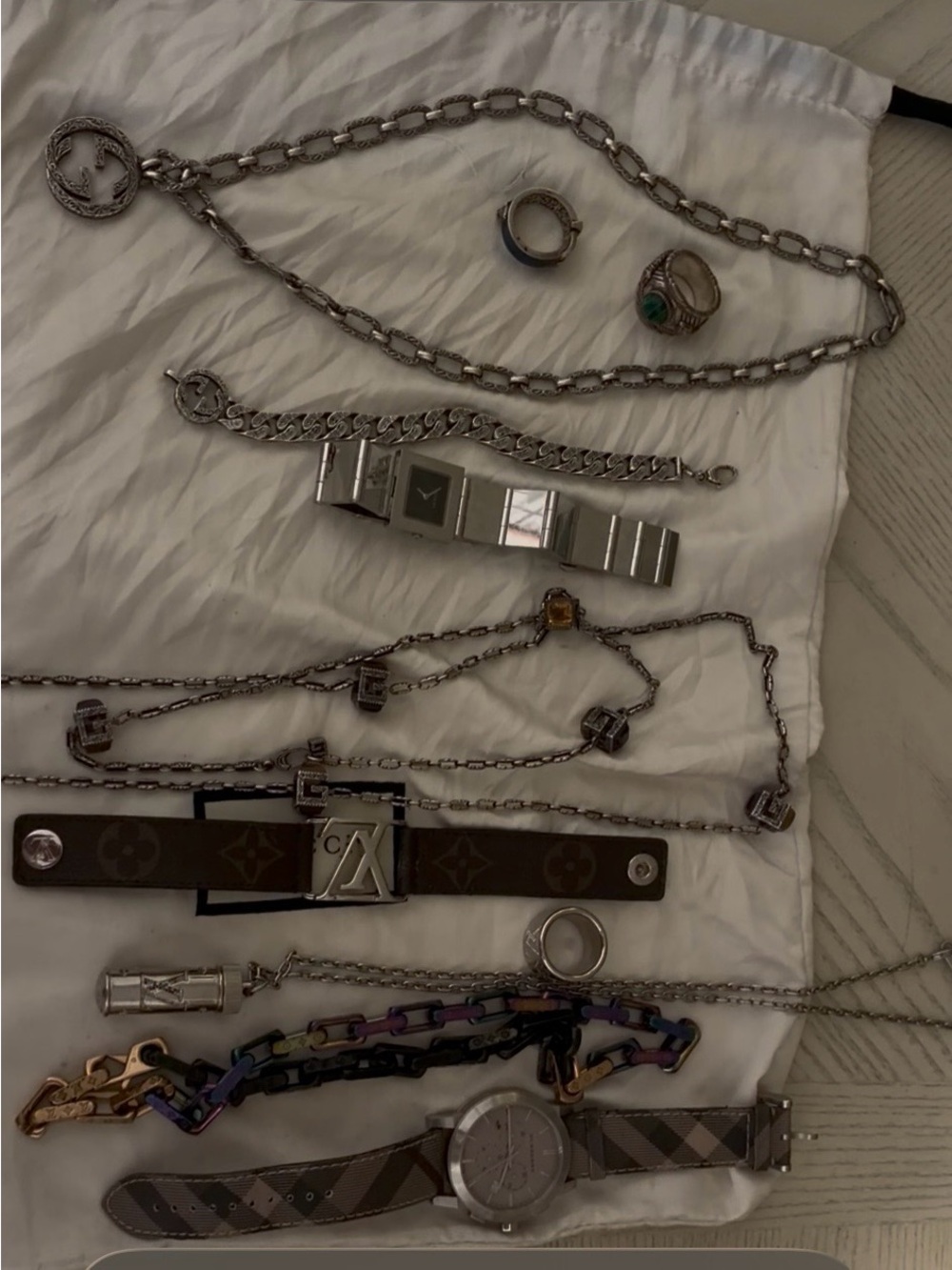 Gucci and Louis Vuitton Jewelry Set